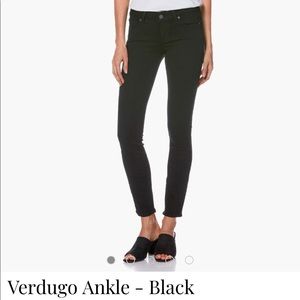 PAIGE LIGHT BLACK JEANS SIZE 28 verdugo ankle